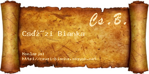 Csúzi Bianka névjegykártya