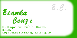 bianka csuzi business card